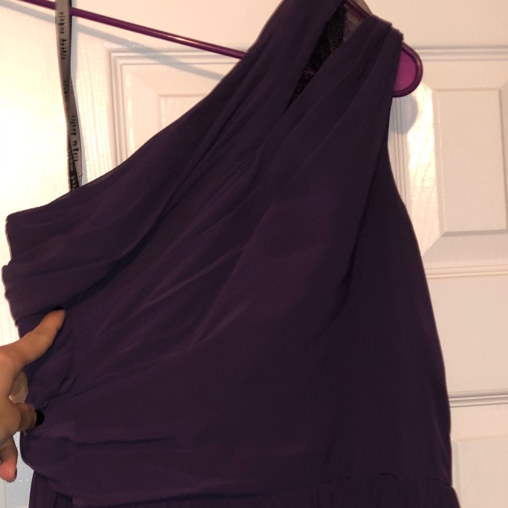 Dark purple Alfred Angelo one shoulder gown sz 14